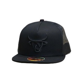 LOST CALF Youth Black 3D Stitch Logo - Hats Cap