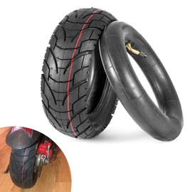 Scooter Tire 80 65-6 Tyre + 45° Inner Tube Set 10 Inch Replacement for 6" Rim City Road Tire Non-Slip Surface for Electric Scooter E-Bike Apollo 2022 Explore 255x80 10x3.0 80/65-6