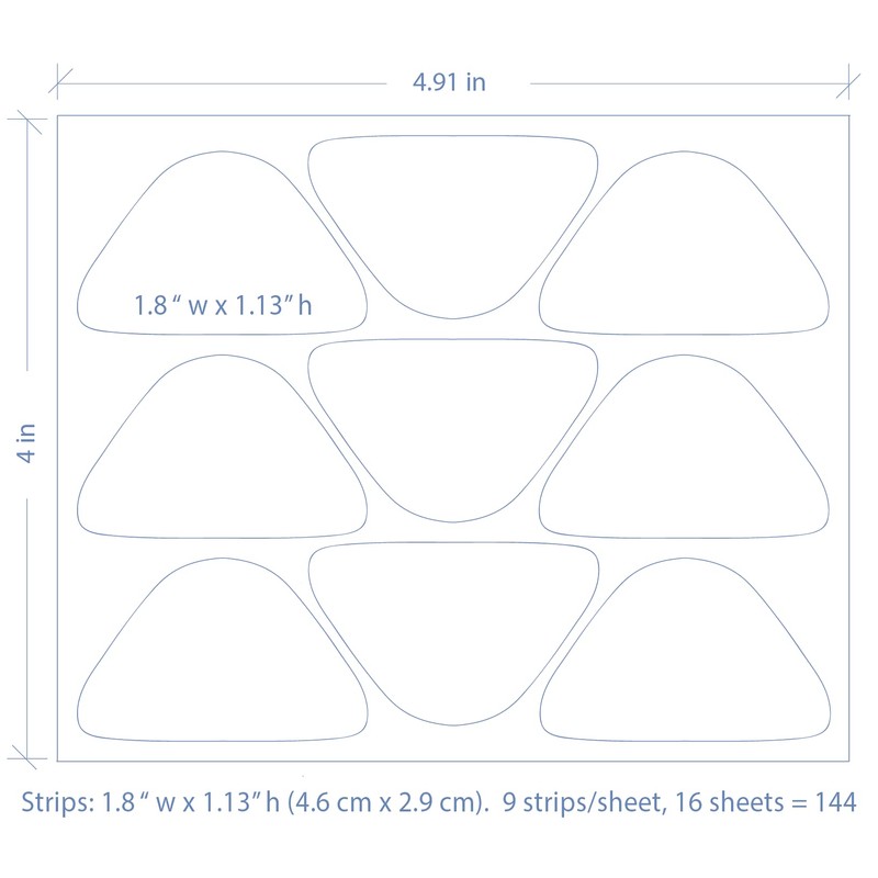 Facial Smoothies, Wide Triangular Strips for Wrinkle Removal, 144 Triangular