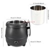 10L Stainless Steel Soup Pot with Adjustable Temperature, 400W Kitchen