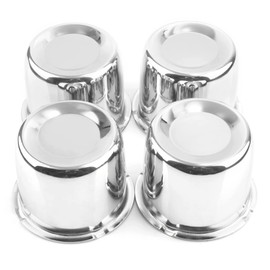 Rhinotuning 4PCS 3.15" 80mm Push Through Center Caps Wheel Hub Caps for Truck Trailer Wheel Rim, 3.15" Hub, 2.68" Tall Hubcap Trailer/Truck Rims Center Bore，Sliver
