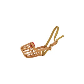 JorVet Nylon Basket Muzzle #4, w/Quick Release Buckle | Soft, Adjustable & Breathable | Comfortable Fit for All Dogs | Prevents Biting | Ideal for Walks, Vets & Grooming | Tan