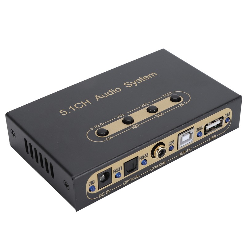 5.1CH Sound Decoder Support ARC Optical Fiber Coaxial Bluetooth Digital