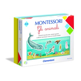 Clementoni 16100 16100-Montessori-Tiere-Lernspiel, Mehrfarbig
