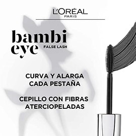 LOréal Paris Mascara de pestañas lavable False Lash Bambi Extra Negro 9.1ml                                                                           