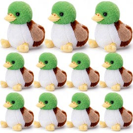 Blueweenly 12 Pcs Mallard Duck Plush Toy 6 Inch Realistic Cute Mallard Duck Plushie for Kids Soft Plush Doll for Birthday Holiday Party Favors Gifts Classroom Rewards Home Decor