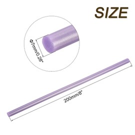 sourcing map 6pcs Full Size Hot Glue Sticks for Glue Gun 7mm x 200mm Small Glue Sticks, Metallic Purple