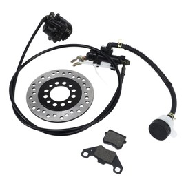 Kart Brake Master Cylinder Kit, Rear Hydraulic Brake Caliper Assembly Brake Disk Rotor Brake Pad for Kart Quad ATV