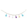 ZOONAI 2 Pack Macrame Cotton Tassel Banner with Beads Wall