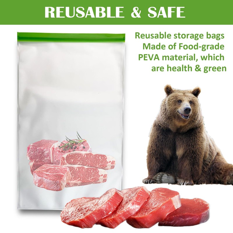 TAINESS Odor Proof Food Storage Bear Bags Reusable Zipper Barrier