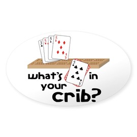 CafePress Whats in Your Crib? Sticker Oval Car Bumper Sticker(10-Pack)