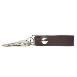 Pack & Smooch Leather Key Fob, Leather Lanyard, Handmade in Germany, dark brown
