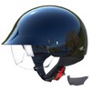 GLX M14 Open Face Motorcycle Helmet - Black, Small -