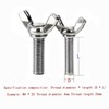 M8-1.25 x 60mm 304 Stainless Steel Wing Butterfly Screws Bolts,Wing