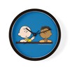 CafePress Peanuts Chuck & Franklin 10" Wall Clock for Livingroom,