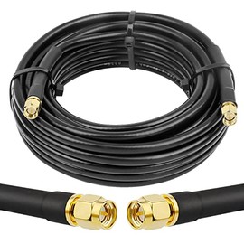 SMA Male to SMA Male Coaxial Cable 50 ohm KMR240 Coax Cable Ultra Low Loss Antenna Extension Cable with SMA Connector for 3G/4G/5G/LTE Network Equipment, GPS, RF Radio to Antenna