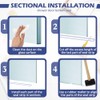 2 Pcs Shower Door Bottom Seal - Clear PVC Water