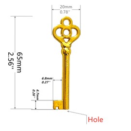 Haz·quls (KY-3) Hollow Barrel Antique Cabinet Skeleton Key (1 Pcs)