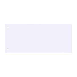 Q Connect Lever Arch KF00515 Dividers, Colour Index Flags Universal Index Strips 10.5 x 24 cm White (Pack of 100)