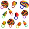 Fruidles Crazy Fruit Candy Rings, Assorted Hard Candy Lollipops, Individually