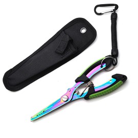 Yangmumeizi Fishing Pliers, Gripper - Stainless Steel Hooks, Cutters 、 Sheath 、 Lanyard Included 1Pack (Green)