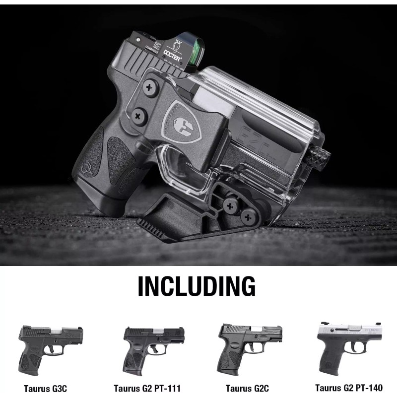 WARRIORLAND Coldres transparentes IWB, corte óptico e garra para Taurus