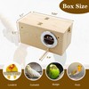 MUYG Natural Wood Bird Nesting Box,Acrylic Parakeet Nesting Box Transparent