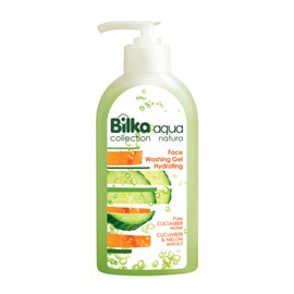 Bilka Collection Aqua Natura Face Washing Gel – Tägliches Gesichtsreinigungsgel mit reinem Gurkenwasser und Melonenextrakt – Naturkosmetik, 1 x 200 ml
