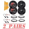 Power Acoustik Front-Rear 6.5" 400 Watt Speaker upgrade package for