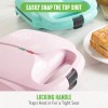 GreenLife Pink Kitchen Sandwich Maker Nonstick Ceramic Quick Heating Compact