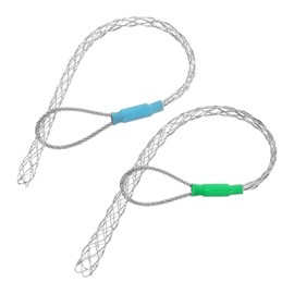 MECCANIXITY Cable Pulling Grip for 4-6mm+12-15mm Cable(Blue+Green) 22/37mm,0.07/0.11FT Wire Mesh Puller Socks Grip Single Head Galvanizing Steel Wire Grips Net Cover Smooth