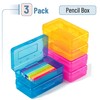 Mr. Pen- Clear Pencil Boxes, 6 Pack, Snap-Tight Lid, Plastic