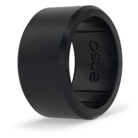 Enso Rings Marquee Silicone Rings, Wide Ring Collection, Comfortable and Flexible Design, Midnight, Size 9