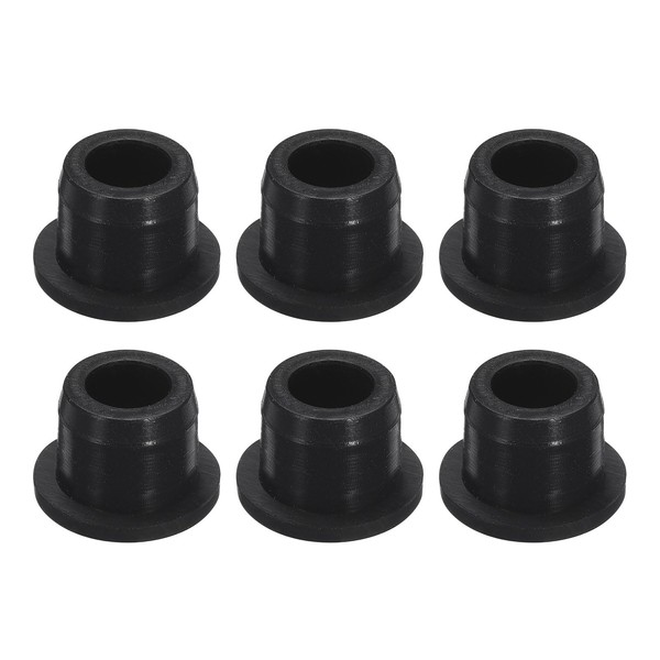 uxcell 6pcs Black Plug Hole H13 Waterproof Rubber Button Plug