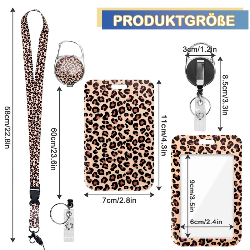 ID Case with Band, ID Badge Holder Breakaway Lanyard for,
