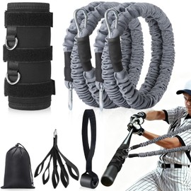 Premium Baseball Bat Weight with Resistance Bands & Door Anchor & Finger Strengthener, Baseball & Softball Resistance Trainer for Pitching & Hitting Drills to Build Arm Strength, Great to Warm-Up