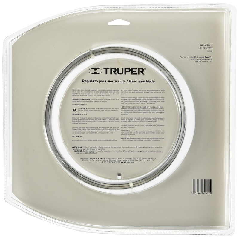 Truper R67X6-SCI-10, Repuesto para sierra cinta 67 5/16 x 3/8,