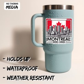 Montreal Quebec Canada Sticker 4 Inch City Travel Souvenir Destination - Waterproof Vinyl Decal for Laptop Water Bottle Car Tumbler - Durable Aesthetic Long-Lasting Stickers for Adults ID44990