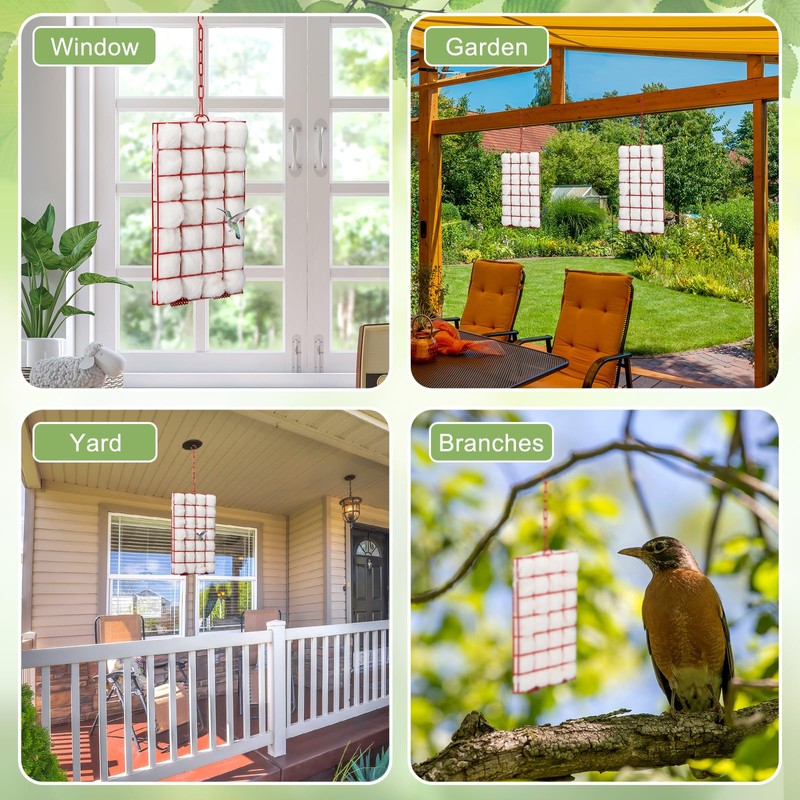 Tandefio 2 Pcs Hummingbird Nesting Material Kit Refillable Bird Nesting