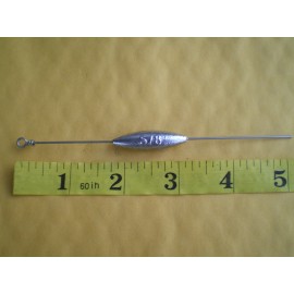 HOME MADE 10 PCS. STRAIGHT DOWN BOTTOM BOUNCER SINKER, 5/8 OZ. W/S. STEEL WIRE .041 X 5"