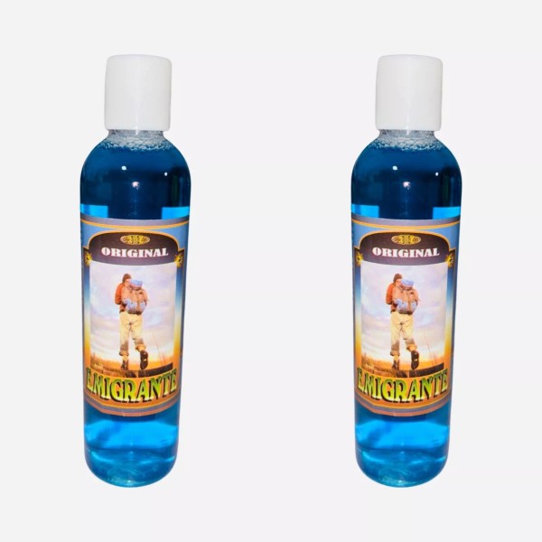 2 PACK- EMIGRANTE Agua Espiritual Para Limpias Baños Bendiciones -