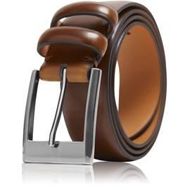Genuine Leather Dress Belts For Men - Mens Belt For Suits, Jeans, Uniform With Single Prong Buckle - Designed in the USA