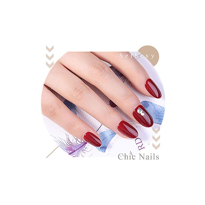 Juego de uñas postizas ovaladas cortas, 500 unidades, 10 tamaños,