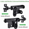 Litensh Door Bolt Double-Sided Sliding Bolt Door Lock with Padlock