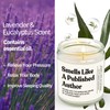 Shqiueos Gifts for Writers, Published Author Candle 7oz Lavender Scented
