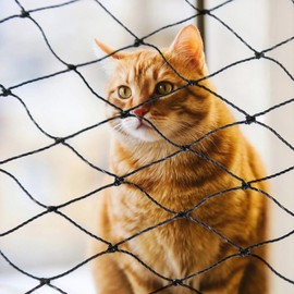 Parain Cat Net for Balcony Window Wire Reinforced Cat Protection Net Robust Protective Net 4 x 3 m