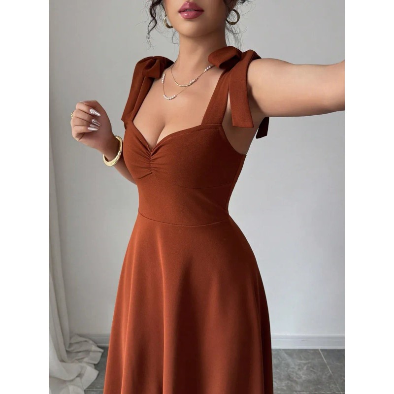 Vestido Informal De Fiesta Con Cinturón Para Mujer