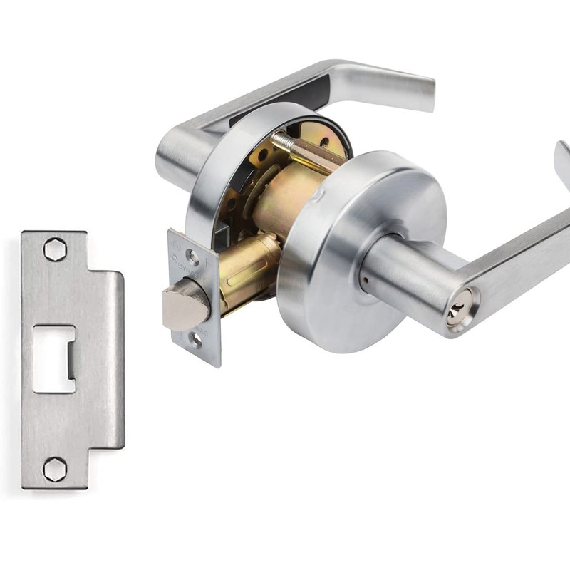 Dynasty Hardware Storeroom Door Lock Keyed Lever Lockset, ADA Compliant,