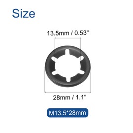 QUARKZMAN Pack of 30 Internal Toothed Star Lock Washers M14 Sliding Lock Washer Clamps Quick Release 65Mn Steel Sternlock Butt Nuts