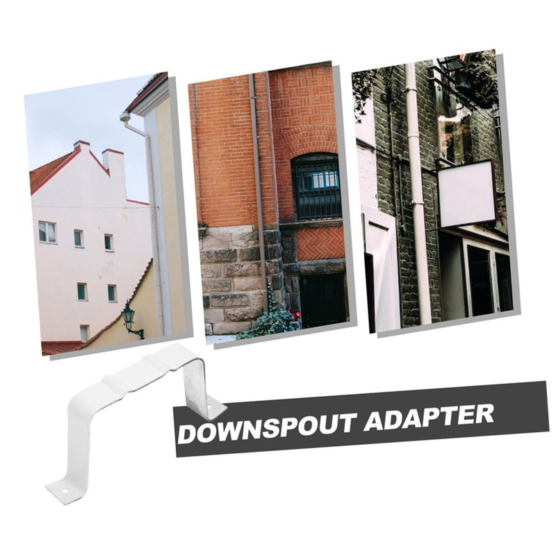 DOITOOL 1set Gutter Strap Downspout Connector for Outdoor Drainage Rigid